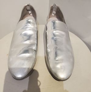 Marsell silver leather loafer size 39 NIB